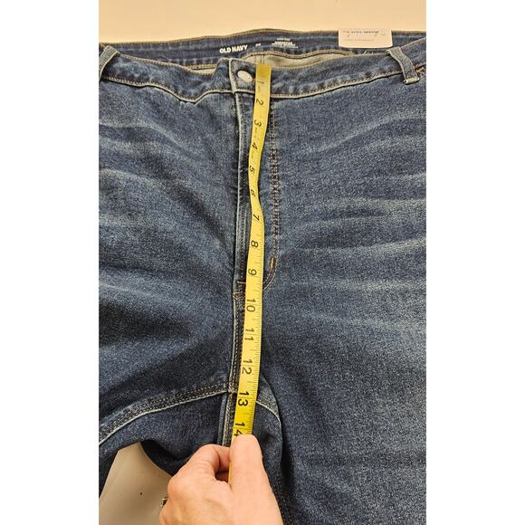 NWT old navy rockstar super skinny size 28 plus size distressed cropped stretch - Picture 4 of 8